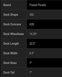 Powell Peralta Pro Andy Anderson Baby Heron (Vajra) FLIGHT Deck – 8.4”