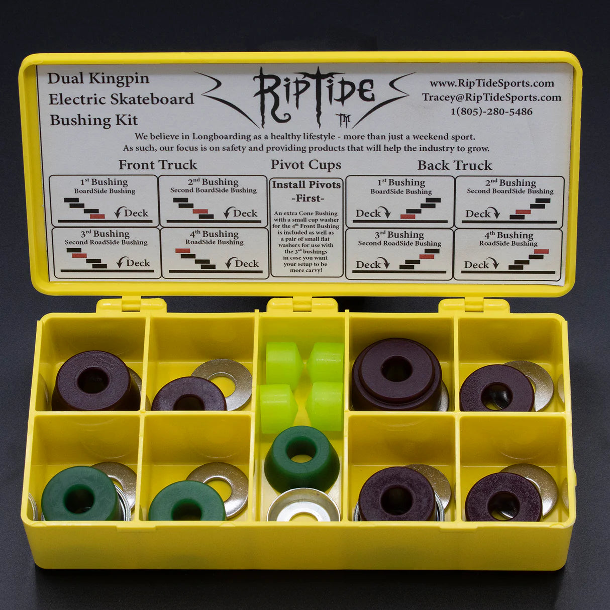 Riptide Gullwing Sidewinder | Metroboard | Halo Beast Dual Kingpin Bushing Kit (DKP)