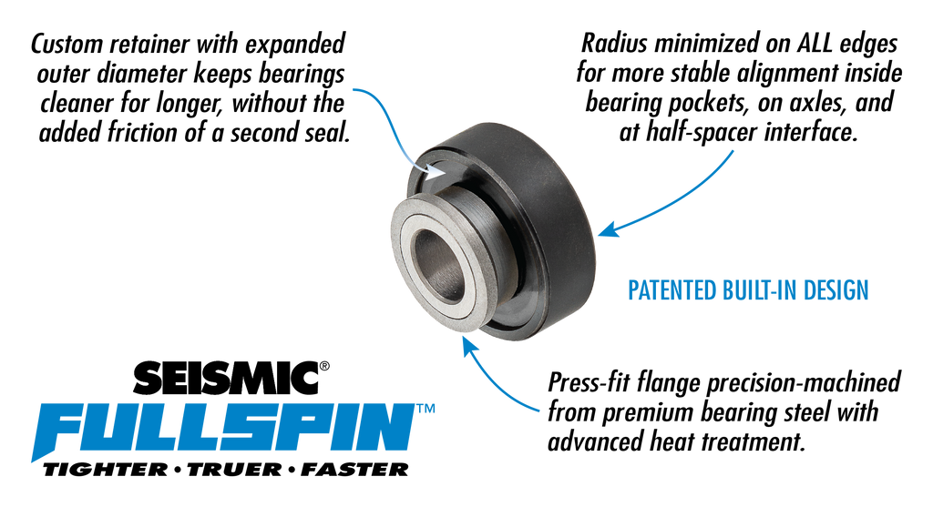 Seismic Fullspin® 7-Ball Ceramic Pro Spec™ Built-In Bearings
