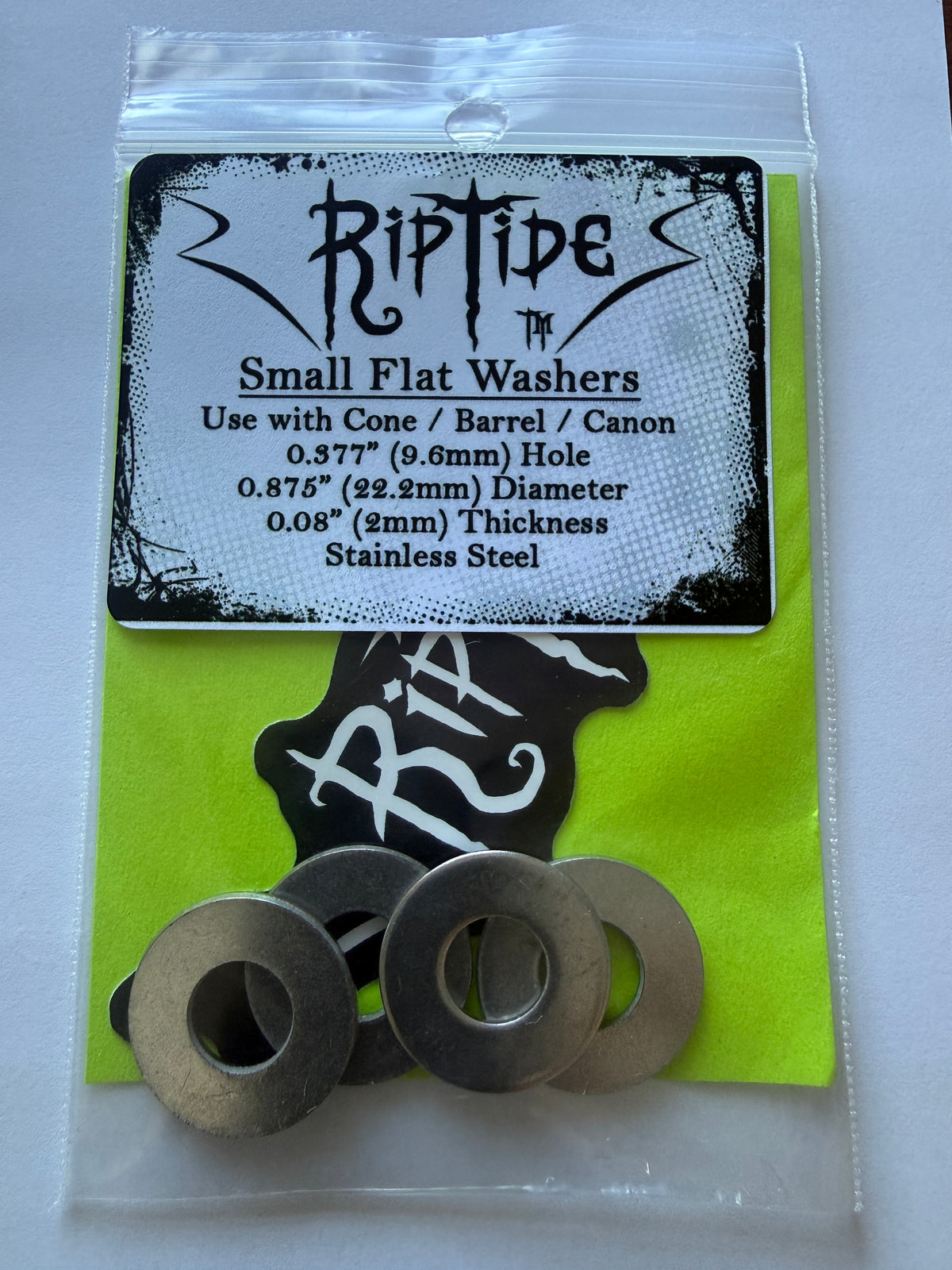 RipTide Small Flat Washers for cone, barrel and canon bushings, 2 pair pack