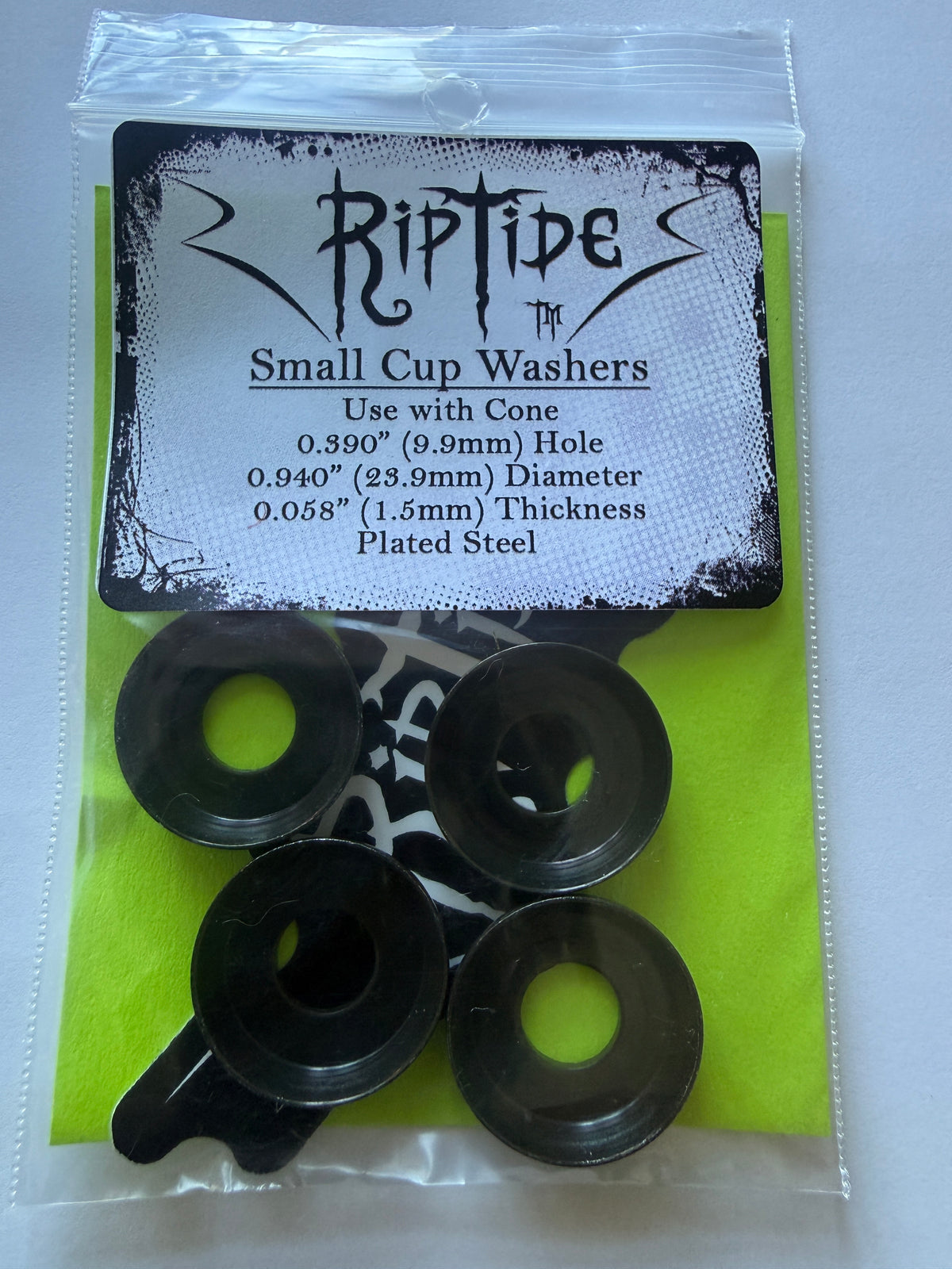 RipTide Small Cup Washers in black for cone bushings, 2 pair pack