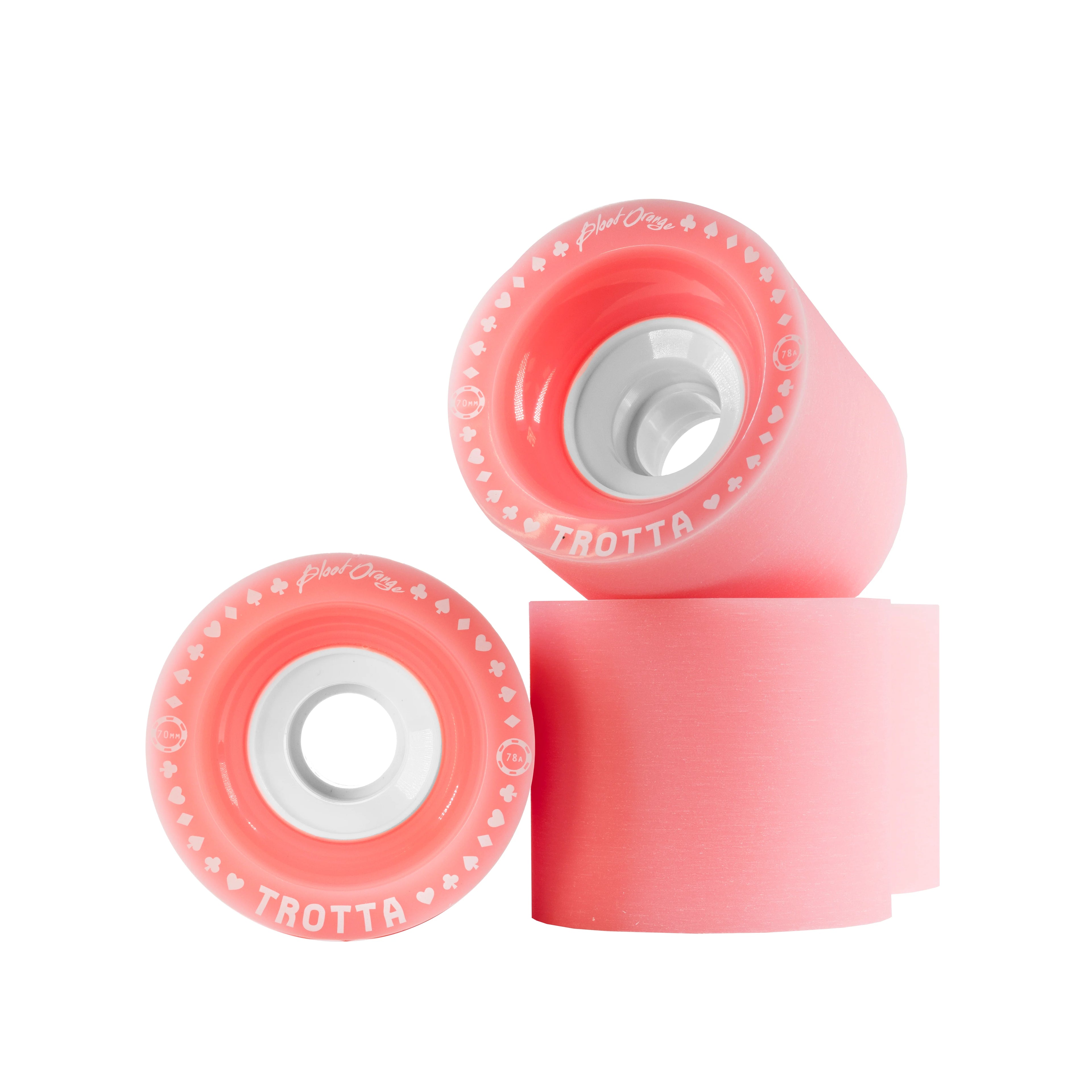 Blood Orange Trotta Pro Series 70mm 78a Longboard Wheels - Blood Orange - The Boardroom NZ