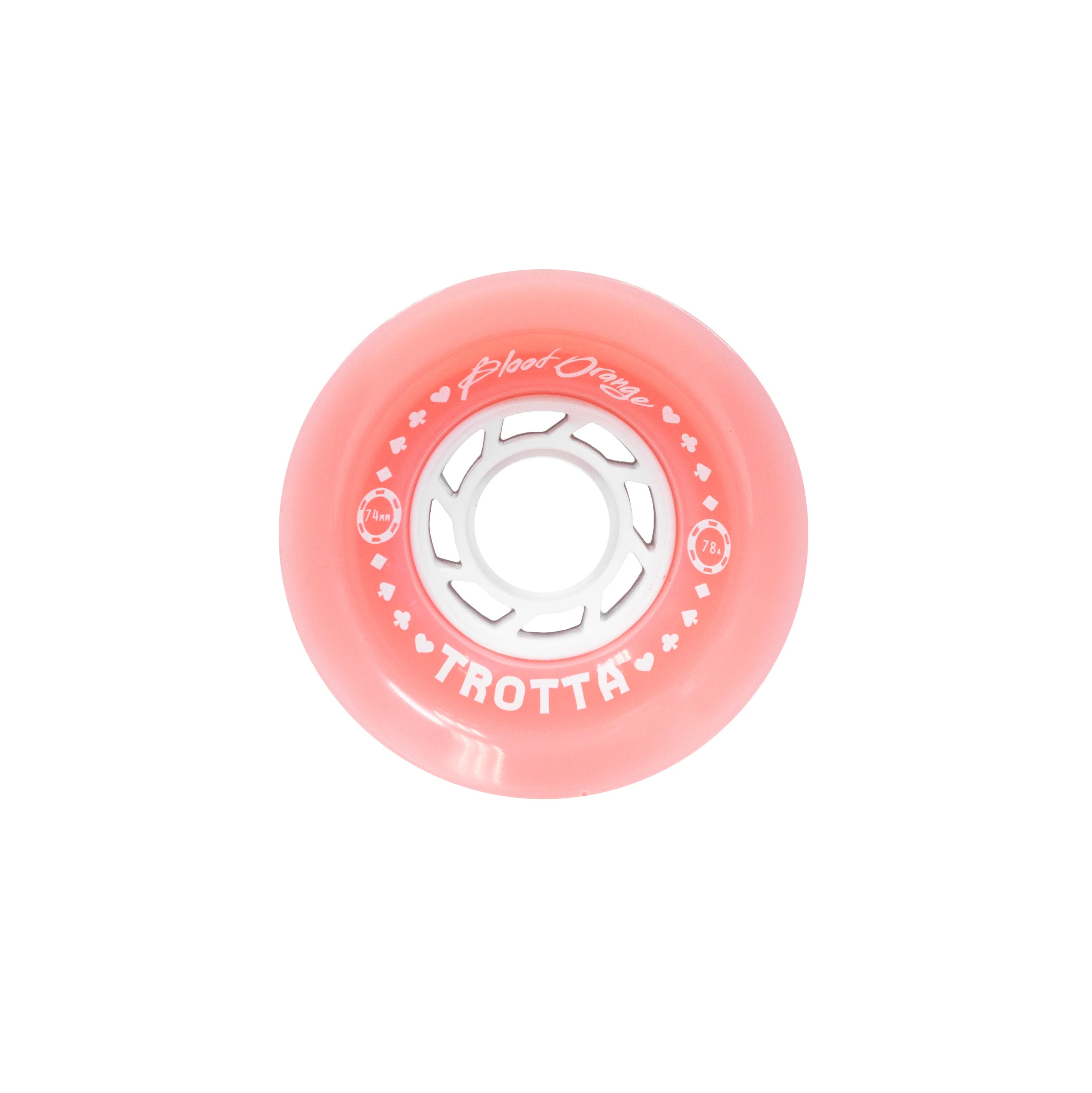 Blood Orange Trotta Pro Series 74mm 78a Longboard Wheels - Blood Orange - The Boardroom NZ