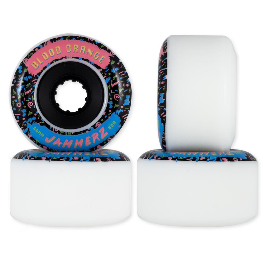 Blood Orange Jammerz 66mm 82A White Longboard Wheels
