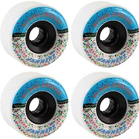 Blood Orange Jammerz 69mm 82A White Longboard Wheels