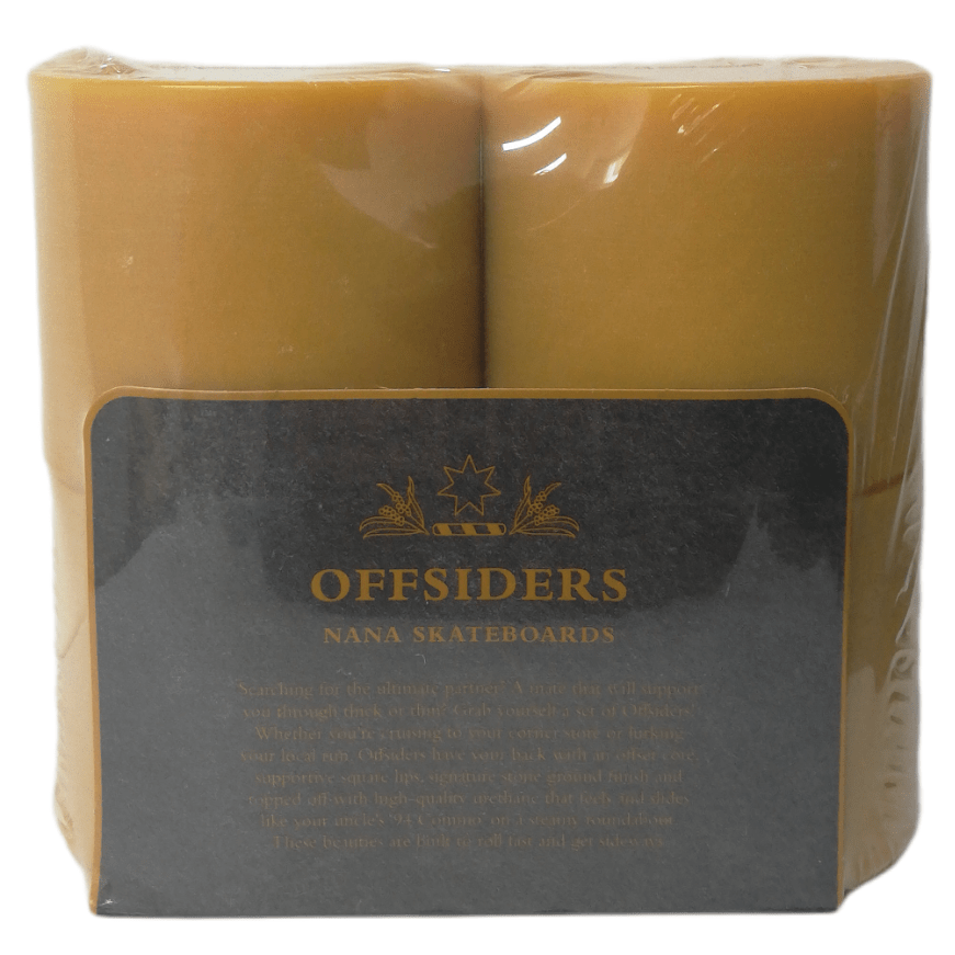 NANA Skateboard Wheels 72mm Offsiders Gold - The Boardroom Downhill Limited