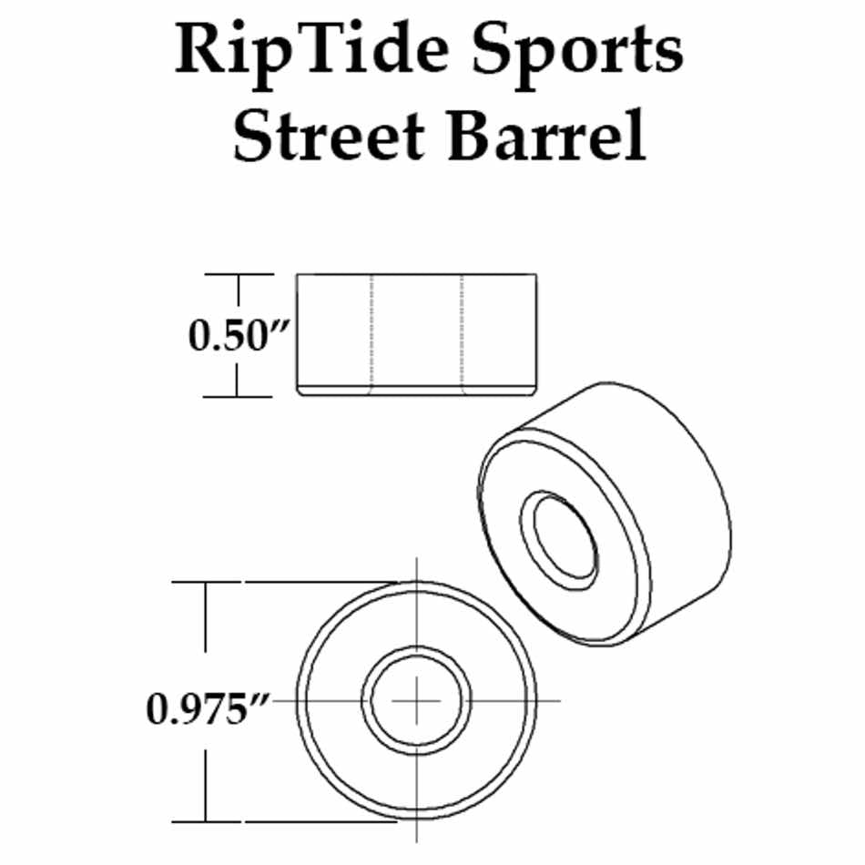 RipTide APS Short Street Cone & Street Barrel Bushings (4 - Pack W/ Washers) - The Boardroom Downhill Limited