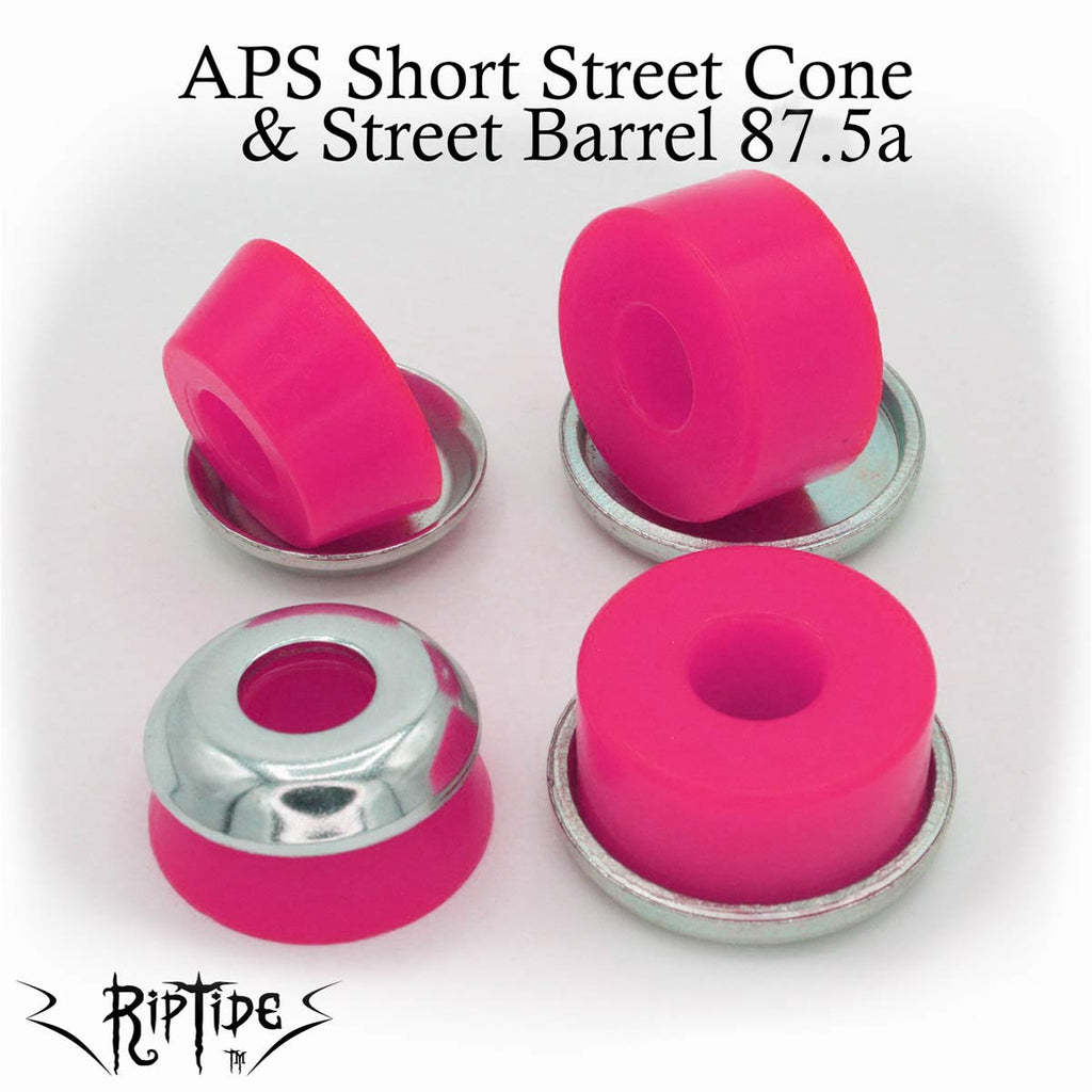 RipTide APS Short Street Cone & Street Barrel Bushings (4 - Pack W/ Washers) - The Boardroom Downhill Limited