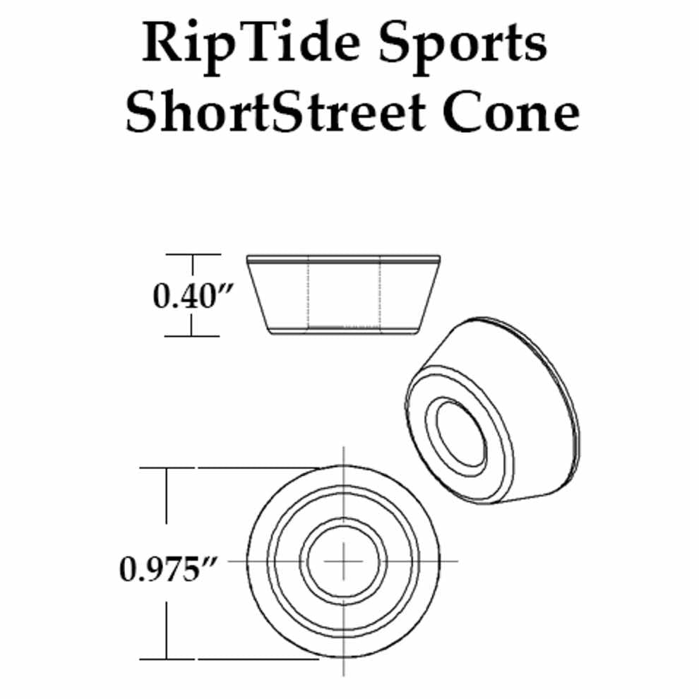 RipTide APS Short Street Cone & Street Barrel Bushings (4 - Pack W/ Washers) - The Boardroom Downhill Limited
