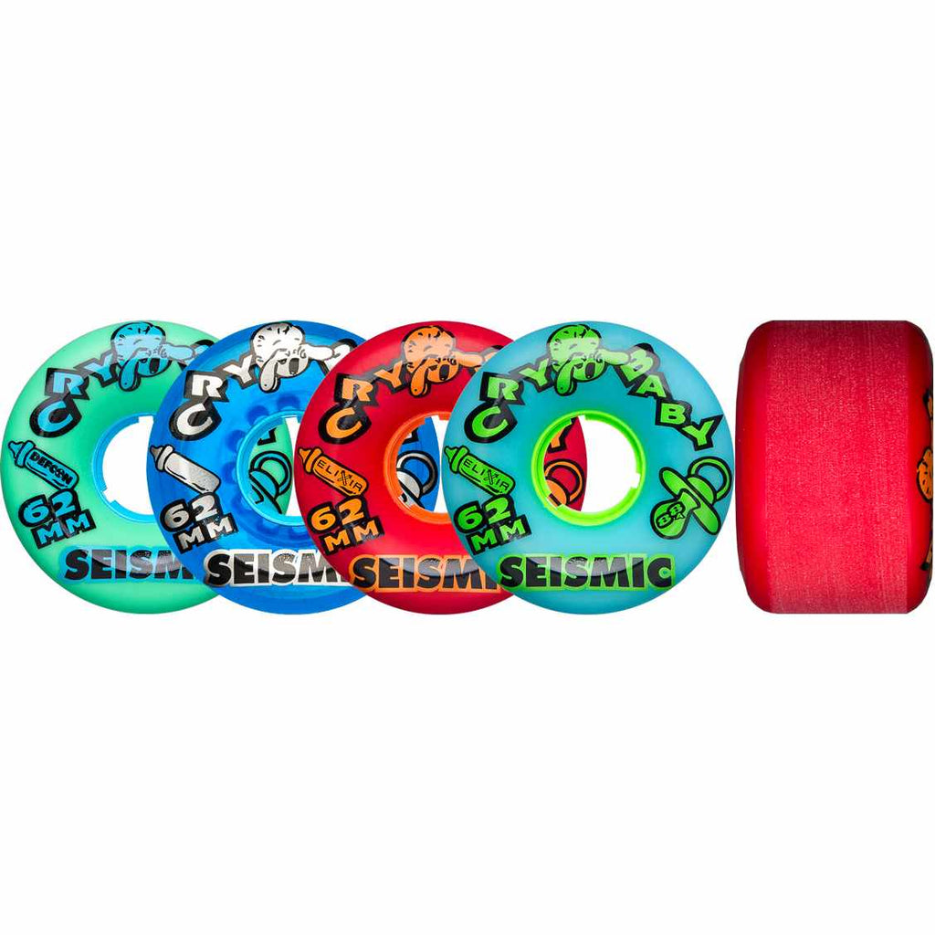 Seismic Cry Baby 62mm Longboard Wheels - The Boardroom Downhill Limited
