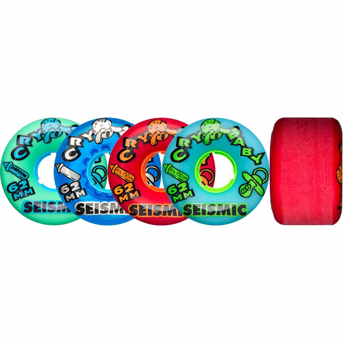 Seismic Cry Baby 62mm Longboard Wheels - The Boardroom Downhill Limited
