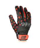 Bam Bam Leather Gloves Black/Red (2nd Generation) - The Boardroom