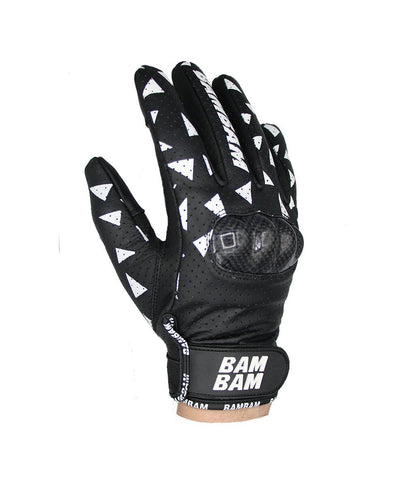 Bam Bam Leather Gloves Black/White - The Boardroom