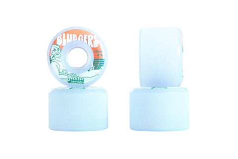 Nana Skateboard Wheels Bludgers 62mm 82a True Blue - The Boardroom Downhill Limited