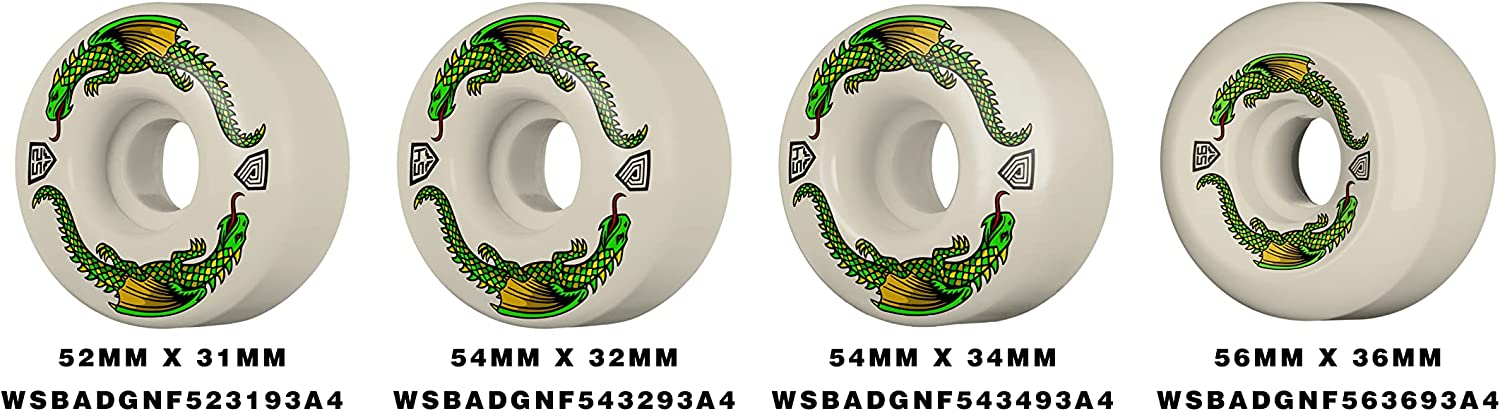 Powell Peralta Dragon Formula 93A Green Dragon Skateboard Wheels