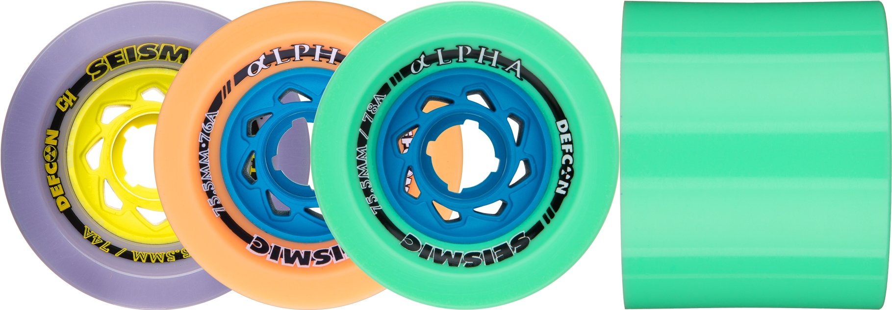 Seismic Alpha 75.5mm Longboard Wheels - The Boardroom